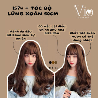 1574- tóc bộ xoăn đuôi 60cm