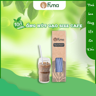 Ống hút gạo Fuma | Size Cafe dài 6.5mm x 20cm | Hộp 250g ~ 55 ống