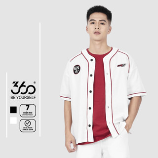 [VOUCHER -150K]  Áo bóng chày cộc tay unisex thương hiệu 360 BOUTIQUE form oversized - SHNTK416