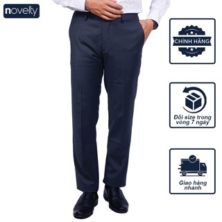 Quần tây nam Novelty Regular fit 0Ply xanh xám đậm NQTMMDMPRR2308130