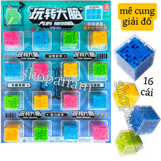 Vỉ 16 khối mê cung giải đố viên bi , trò chơi mê cung 3D