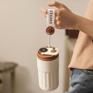 Ly giữ nhiệt hiển thị nhiệt độ coffee inox 316 dung tích 450ml khắc tên logo theo yêu cầu