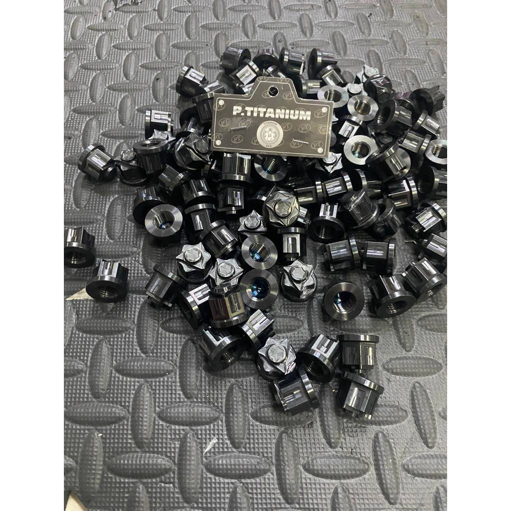 (Đen PVD Titan) Tán Bít Đầu 8ly 10ly Titan Đen - Close Nut m8 m10 Black Titanium
