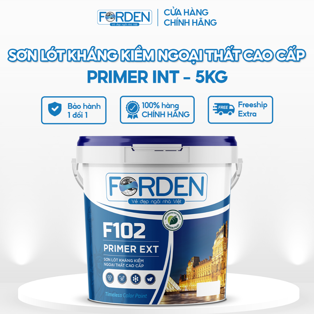 [Thùng 5kg] SƠN LÓT KHÁNG KIỀM NGOẠI THẤT CAO CẤP FORDEN F102