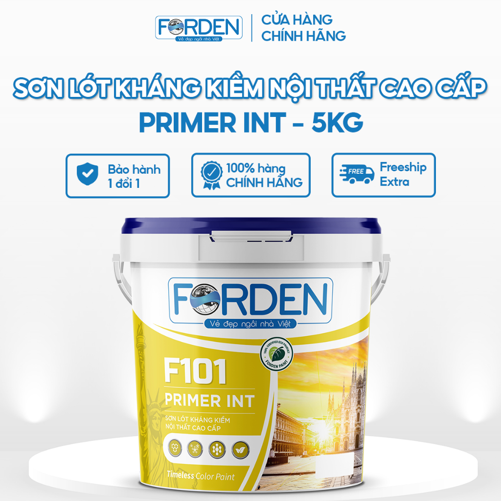 [Thùng 5kg] SƠN LÓT KHÁNG KIỀM NỘI THẤT FORDEN F101