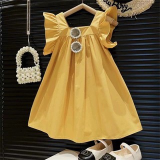 Đầm Bé Gái Babydoll tay bèo size 12-37kg