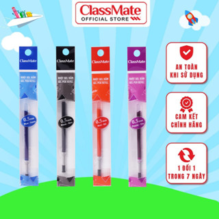 Ngòi Bút Gel Bấm 0.5mm CLASSMATE Ruột Bút Gel 4 Màu Mực Xanh Đen Tím Đỏ, Viết Trơn, Nét Đẹp, Đều Mực, Nhanh Khô CL-GR103