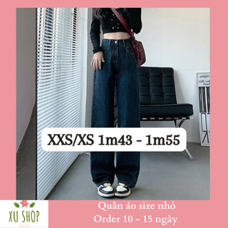 Order. quần jeans size nhỏ xxs, quần nữ 1m43, quần jeans xanh đậm eo 58cm