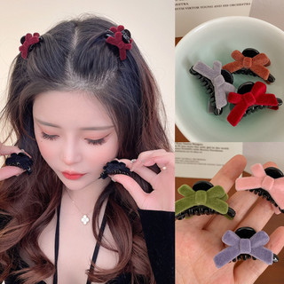 Kẹp mái 2 bên chất liệu nhung 5cm Kẹp tóc mái hình nơ xinh xắn cho bạn gái kẹp tóc nơ Hàn quốc