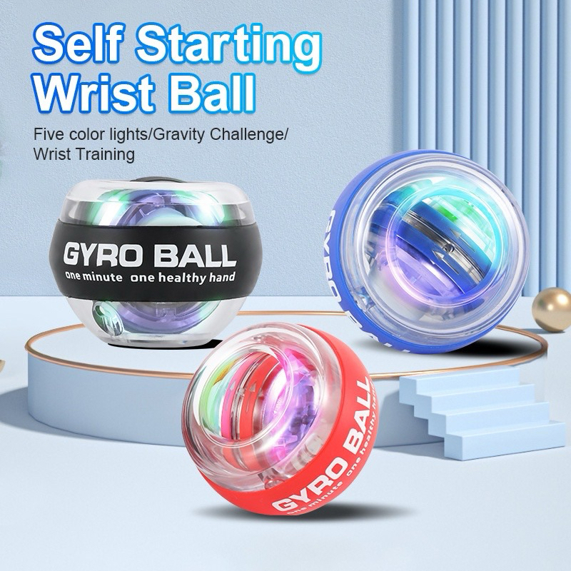 <Tặng kèm Dây>Bóng Tập Cổ tay,luyện tay xoay tròn Gyro Ball