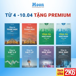 Sách Tổng ôn kiến thức lớp 12 môn Toán, Lý, Hoá, Anh, ôn thi thpt quốc gia 2023 Moonbook