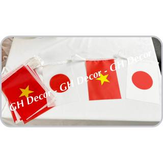 Cờ Dây Trang Trí Việt Nam - Nhật Bản ( Dây Dài 8m)