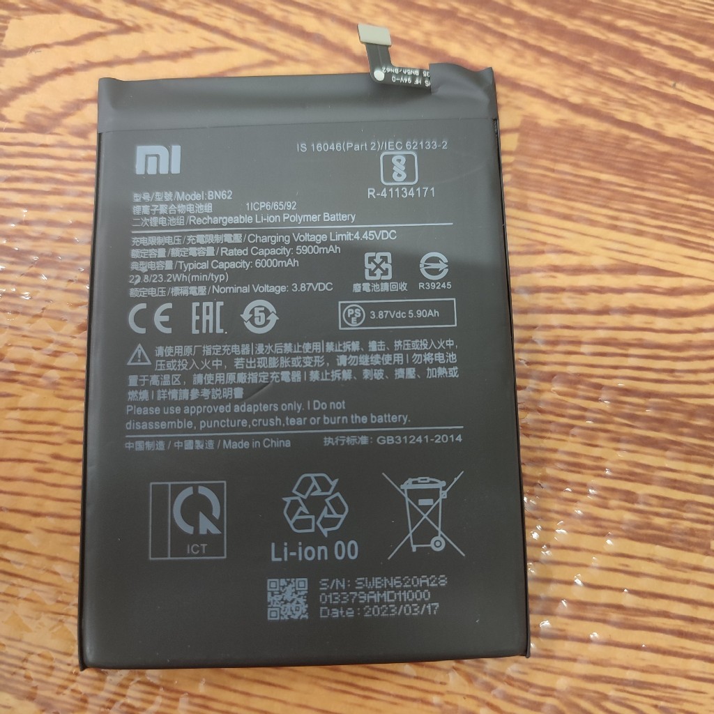 Pin Xiaomi Redmi Note 9 4G / BN62 (6000mAh)