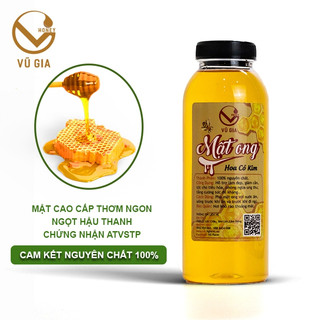 Mật Ong Hoa Cỏ Kim Cao Cấp Nguyên Chất Vũ Gia (420g/hũ) - tăng cường sức đề kháng
