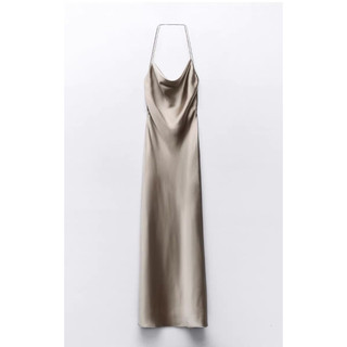 ĐẦM CỔ YẾM MAXI LỤA ZARA XUẤT
