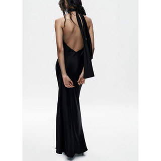 ĐẦM LỤA CỔ YẾM ZARA XUẤT