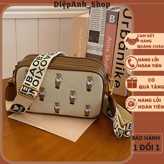 Túi xách nữ dáng cốp túi deo vai thêu hình gấu Bei baobao kiểu mới hàng quảng châu cao cấp T479