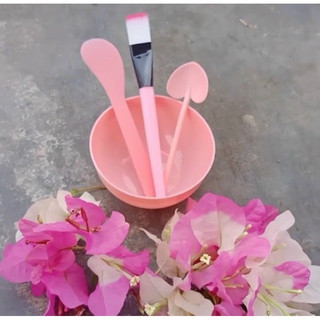 Bộ chén pha mặt nạ [màu hồng đục]