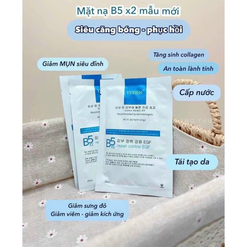 HÀNG CÔNG TY-Mặt nạ B5 Yuejin Repair Control EGF 24k Gold phục hồi, cấp ẩm, làm dịu da ngừa lão hóa, nếp nhăn - Hàn Quốc