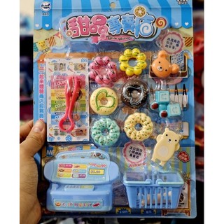 Vỉ đồ chơi tiệm bán bánh donut siêu xinh cho bé
