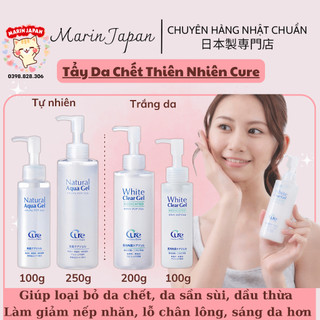 Tẩy Da Chết Tẩy Tế Bào Chết Cure Natural Aqua Gel Và White Clear Gel Medicated Cure Nhật Bản Dưỡng Trắng, Ngừa Mụn