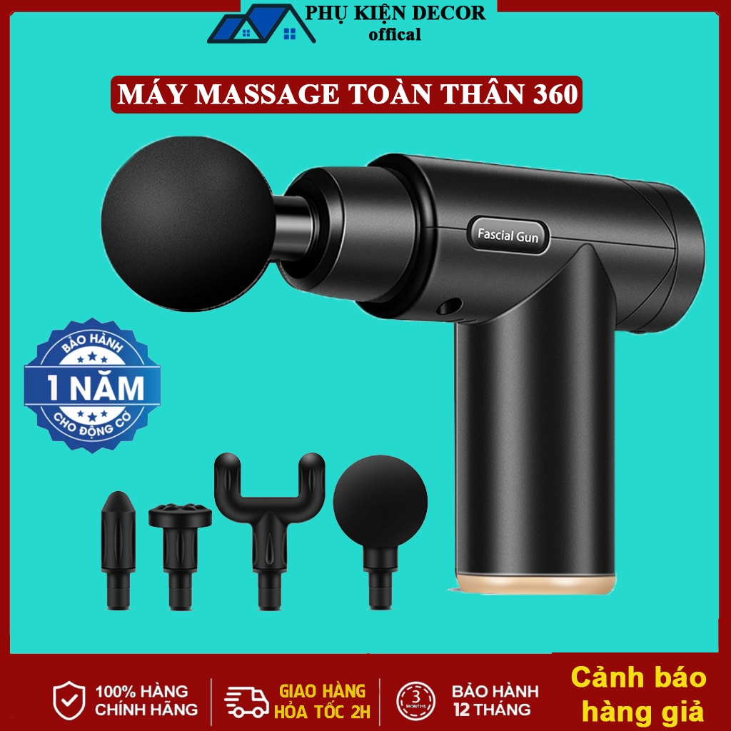 [CÓ LOGO] MÁY MASSAGE CẦM TAY OSK-802, Máy massage cầm tay mini đấm lưng mát xa trị liệu cổ vai gáy 4 đầu 6 chế độ