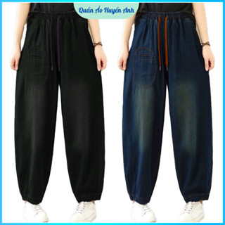 Quần Jean Nữ dáng bom cạp chun , quần bò thời trang trẻ (CÓ BIG SIZE) - quần áo huyền anh [M10]