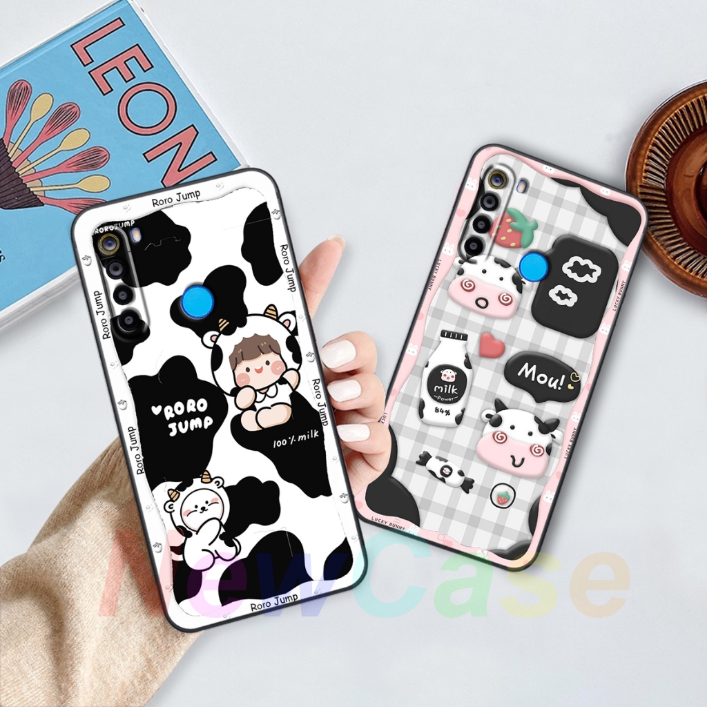 Ốp lưng Xiaomi Redmi Note 8 / Note 8 Pro in hình gấu cute,bò sữa 3D cute dễ thương bảo vệ điện thoại.