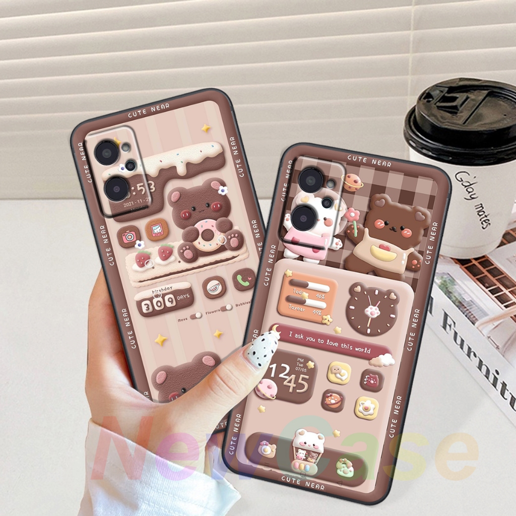 Ốp lưng Realme Realme 9 4G / 9i / 9 Pro 5G / Q5 / 9 Pro+ 5G in hình gấu cute,bò sữa 3D cute dễ thương bảo vệ điện thoại.