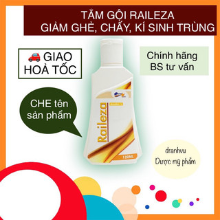 [CHÍNH HÃNG DATE 2027] Raileza dầu tắm gội loại bỏ chấy, ghẻ, kí sinh trùng ngoài da chai 120ml