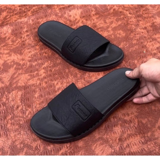 Dép nam quai ngang chất Liệu da xít chống thấm nước , bề mặt nhám , đế cao su 2 lớp dập chữ FASHION