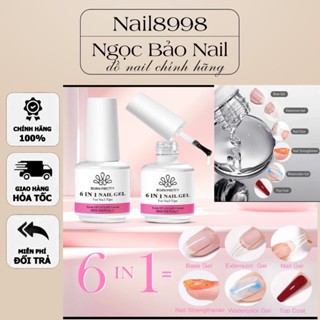 Glue Gel 6in1 - Làm Base, Cứng Móng, Gắn Móng Up, Nối Đắp, Loang Vân Đá, Ẩn Gel Trang Trí Móng Nail