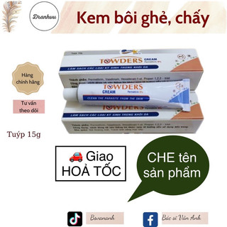 [CHÍNH HÃNG] Kem bôi loại bỏ chấy rận, ghẻ và kí sinh trùng trên da Towders cream 15g