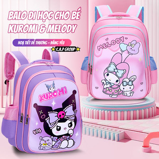  Balo Kuromi My Melody cho bé cặp sách đi học tiểu học cute dễ thương hoạ tiết hoạt hình Sanrio 