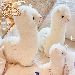 Gối ôm hình lạc đà cổ dài chất lông mềm mại siêu mềm mại, thú nhồi bông khổng lồ hình lạc đà, Gấu bông lạc đà Alpaca