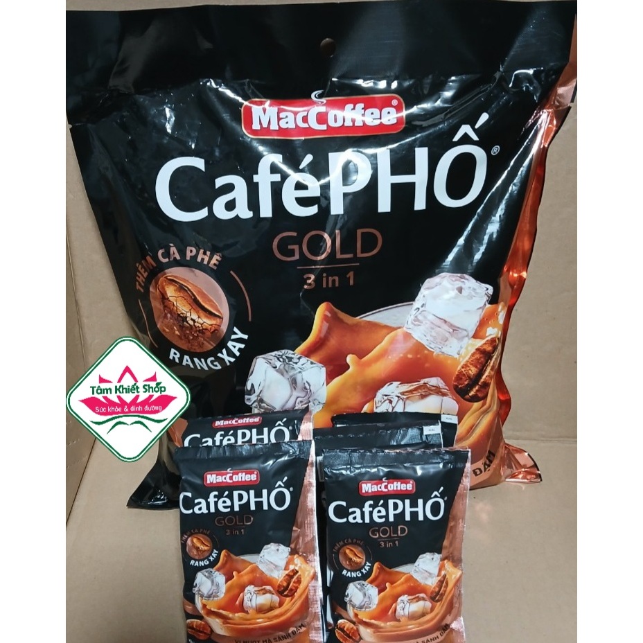 Cà phê Phố Gold sữa đá Maccoffee 30 gói X29g,date 1/5/27