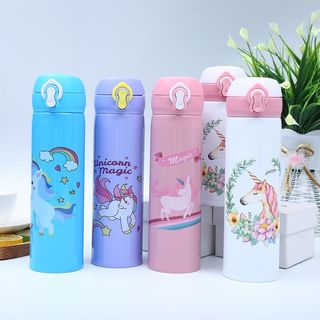 Bình giữ nhiệt 500ml inox 304 thiết kế nắp bật và khóa gài bình giữ nhiệt cho bé cao cấp - Bình Nước Giữ Nhiệt