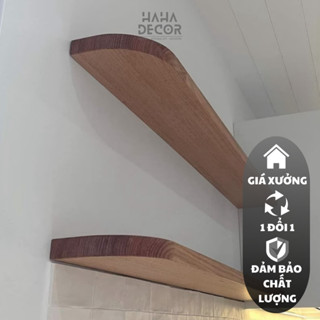 Kệ gỗ gắn tường bo góc tròn gỗ thông nguyên khối được sơn phủ chống ẩm mốc mối mọt KGTT17-M2-80.100