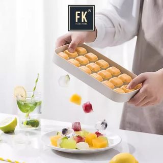 Khay làm đá tủ lạnh có nắp cao cấp FEEKA, Khay đựng đá tủ lạnh có nắp siêu chặt ngăn mùi