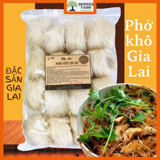 Bánh PHỞ KHÔ GIA LAI 100% từ gạo, sợi dai - đặc sản phở trộn hai tô, có bán tương đen | Berries Farm