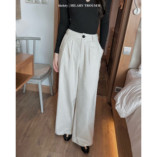 Quần dài linen dáng suông 2 ly hilary trouser | 𝐭𝐡𝐞𝐥𝐞𝐭𝐲