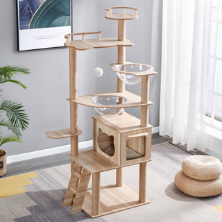 Nhà gỗ cattree cho mèo nhà cây cào móng cho mèo, cây mèo cào móng BECHON
