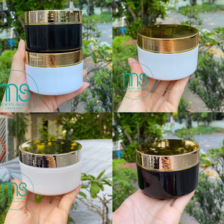 Hủ nhựa k100 nắp xi vàng, bạc đựng 100g kem