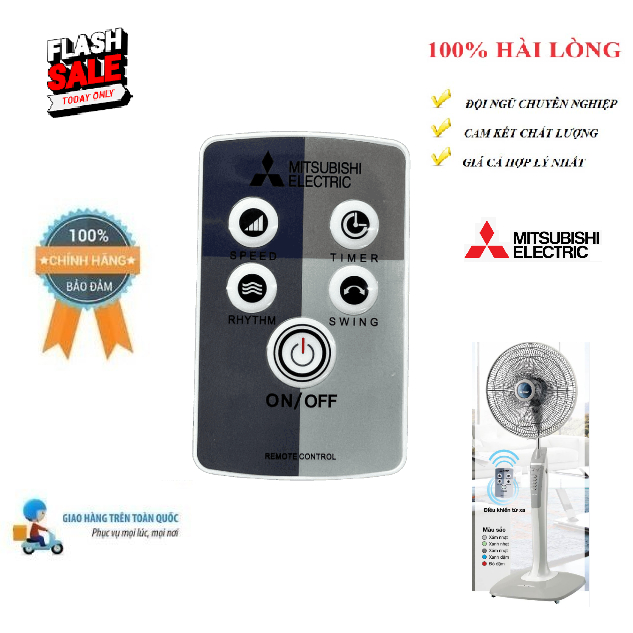 Remote Điều khiển quạt Mitsubishi các dòng quạt LV16 W16 R16 R30 LV16S- HÀNG CHÍNH HÃNG theo máy TẶNG SẴN PIN