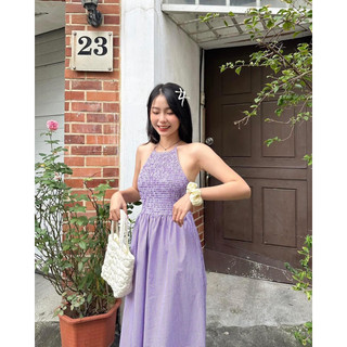 (có bán sỉ, hoả tốc, ảnh thật) 🧊𝑛𝑒𝑤 𝑖𝑛 - LIBI DRESS 💓 ĐẦM XỐP TÍM