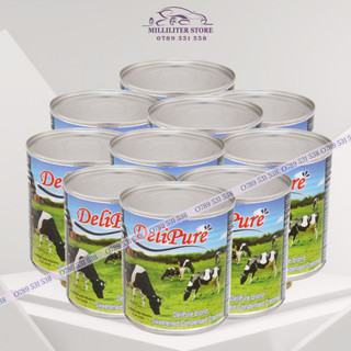 Set 10 lon sữa đặc nhập khẩu Malaysia DeliPure loại 380g
