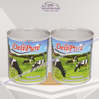 Set 2 lon Sữa đặc nhập khẩu Malaysia DeliPure 380g
