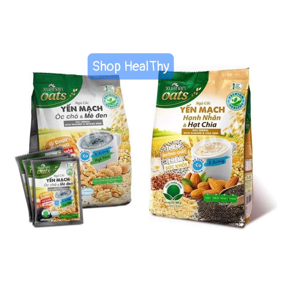 ComBo NC Óc Chó Và Mè Đen 400gr + NC Hạnh Nhân 400gr - Tặng 2 Gói Y.Mạch