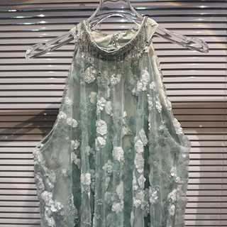 Sequin vảy cá đầm cổ yếm bling bling