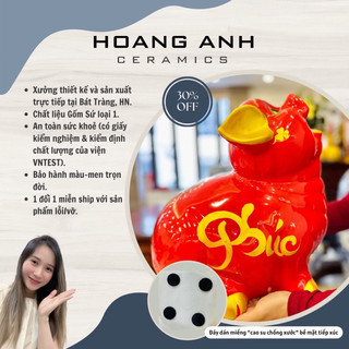 Heo ngậm tiền size 2 cao 33cm đựng tiết kiệm, bày decor